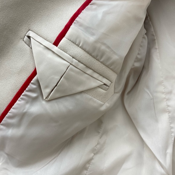 T by Tahari Bone Faux Leather Suede Blazer - Picture 4 of 7